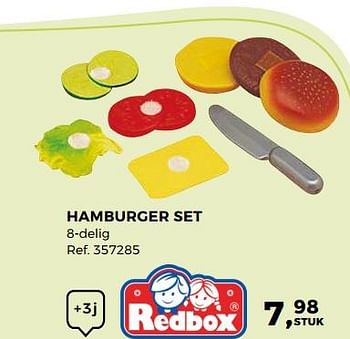 Aanbiedingen Hamburger set - Redbox - Geldig van 14/10/2017 tot 12/12/2017 bij Supra Bazar