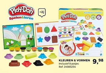 Aanbiedingen Play-doh kleuren + vormen - Hasbro - Geldig van 14/10/2017 tot 12/12/2017 bij Supra Bazar