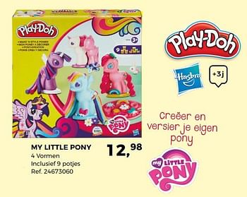 Aanbiedingen Play-doh my little pony - Hasbro - Geldig van 14/10/2017 tot 12/12/2017 bij Supra Bazar