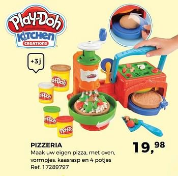 Aanbiedingen Play-doh pizzeria - Hasbro - Geldig van 14/10/2017 tot 12/12/2017 bij Supra Bazar