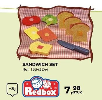 Aanbiedingen Sandwich set - Redbox - Geldig van 14/10/2017 tot 12/12/2017 bij Supra Bazar