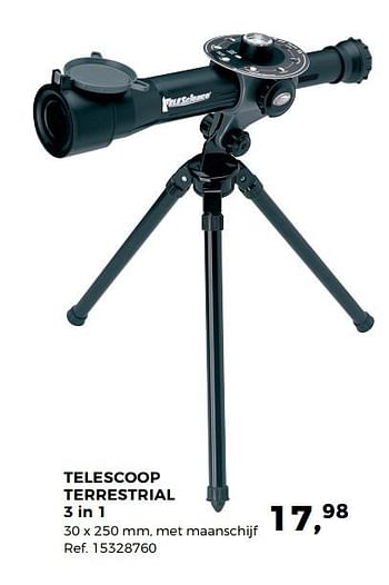 Aanbiedingen Telescoop terrestrial 3 in 1 - Huismerk - Supra Bazar - Geldig van 14/10/2017 tot 12/12/2017 bij Supra Bazar
