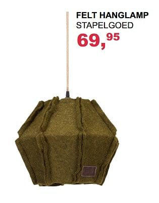 Aanbiedingen Felt hanglamp stapelgoed - Stapelgoed - Geldig van 15/10/2017 tot 04/11/2017 bij Baby & Tiener Megastore