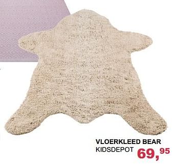 Aanbiedingen Vloerkleed bear kidsdepot - KidsDepot  - Geldig van 15/10/2017 tot 04/11/2017 bij Baby & Tiener Megastore