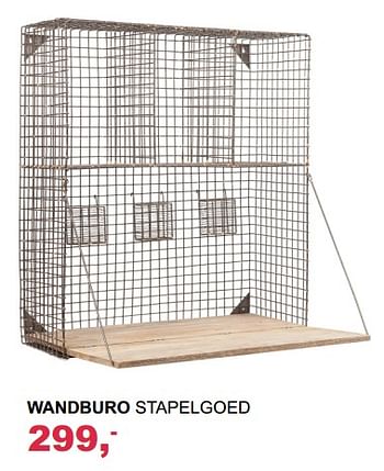 Aanbiedingen Wandburo stapelgoed - Stapelgoed - Geldig van 15/10/2017 tot 04/11/2017 bij Baby & Tiener Megastore