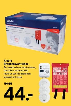 Aanbiedingen Alecto brand preventiebox - Alecto - Geldig van 16/10/2017 tot 29/10/2017 bij Hubo