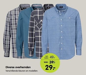 Aanbiedingen Diverse overhemden - Huismerk - ANWB - Geldig van 16/10/2017 tot 29/10/2017 bij ANWB