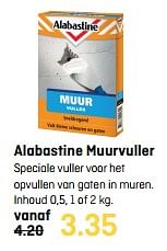 Aanbiedingen Alabastine muurvuller - Alabastine - Geldig van 16/10/2017 tot 29/10/2017 bij Multimate