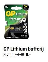 Aanbiedingen Gp lithium batterij - GP - Geldig van 16/10/2017 tot 29/10/2017 bij Multimate