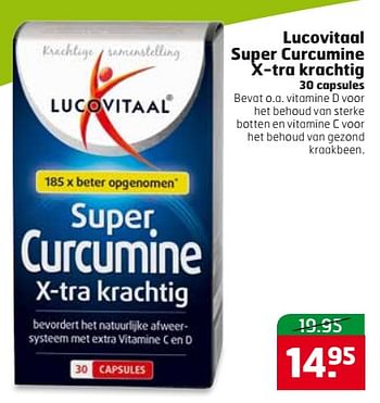 Aanbiedingen Lucovitaal super curcumine x-tra krachtig - Lucovitaal - Geldig van 17/10/2017 tot 29/10/2017 bij Trekpleister