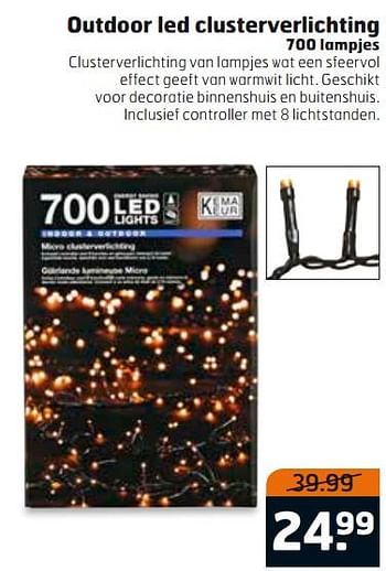 Aanbiedingen Outdoor led clusterverlichting - Huismerk - Trekpleister - Geldig van 17/10/2017 tot 29/10/2017 bij Trekpleister
