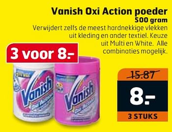 Aanbiedingen Vanish oxi action poeder - Vanish - Geldig van 17/10/2017 tot 29/10/2017 bij Trekpleister
