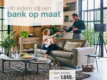 Aanbiedingen Bank multiply - Huismerk - Goossens - Geldig van 16/10/2017 tot 29/10/2017 bij Goossens Wonen & Slapen