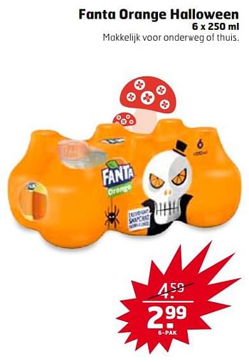 Aanbiedingen Fanta orange halloween - Fanta - Geldig van 17/10/2017 tot 29/10/2017 bij Trekpleister