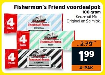Aanbiedingen Fisherman`s friend voordeelpak - Fisherman's Friend - Geldig van 17/10/2017 tot 29/10/2017 bij Trekpleister