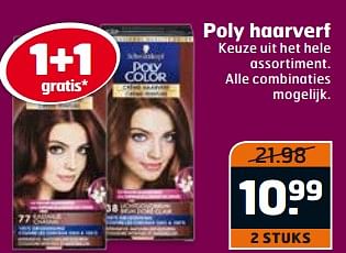 Aanbiedingen Poly haarverf - Poly Color - Geldig van 17/10/2017 tot 29/10/2017 bij Trekpleister
