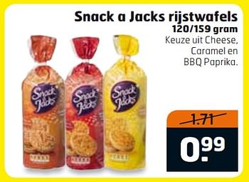 Aanbiedingen Snack a jacks rijstwafels - Snack a Jacks - Geldig van 17/10/2017 tot 29/10/2017 bij Trekpleister