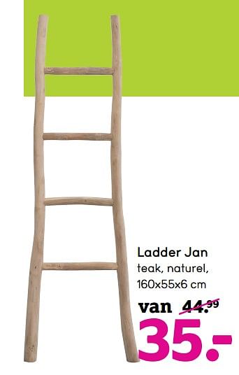 Aanbiedingen Ladder jan - Huismerk - Leen Bakker - Geldig van 16/10/2017 tot 29/10/2017 bij Leen Bakker