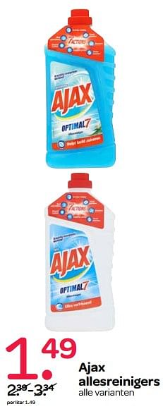 Aanbiedingen Ajax allesreinigers - Ajax - Geldig van 19/10/2017 tot 01/11/2017 bij Spar