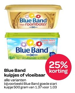 Aanbiedingen Blue band kuipjes of vloeibaar - Blue Band - Geldig van 19/10/2017 tot 01/11/2017 bij Spar