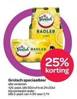 Aanbiedingen Grolsch speciaalbier - Grolsch - Geldig van 19/10/2017 tot 01/11/2017 bij Spar