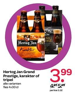 Aanbiedingen Hertog jan grand prestige, karakter of tripel - Hertog Jan - Geldig van 19/10/2017 tot 01/11/2017 bij Spar