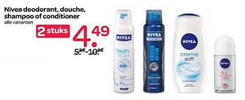 Aanbiedingen Nivea deodorant, douche, shampoo of conditioner - Nivea - Geldig van 19/10/2017 tot 01/11/2017 bij Spar