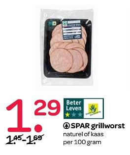Aanbiedingen Spar grillworst - Spar - Geldig van 19/10/2017 tot 01/11/2017 bij Spar