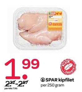 Aanbiedingen Spar kipfilet - Spar - Geldig van 19/10/2017 tot 01/11/2017 bij Spar
