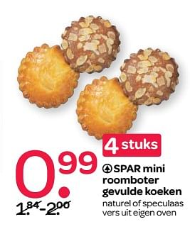 Aanbiedingen Spar mini roomboter gevulde koeken - Spar - Geldig van 19/10/2017 tot 01/11/2017 bij Spar