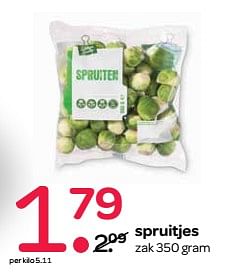 Aanbiedingen Spruitjes - Huismerk - Spar  - Geldig van 19/10/2017 tot 01/11/2017 bij Spar