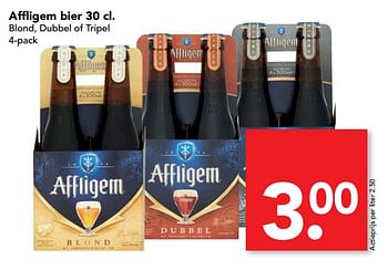 Aanbiedingen Affligem bier - Affligem - Geldig van 22/10/2017 tot 28/10/2017 bij Deen Supermarkten
