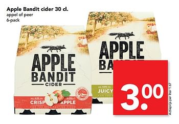 Aanbiedingen Apple bandit cider - apple bandit  - Geldig van 22/10/2017 tot 28/10/2017 bij Deen Supermarkten