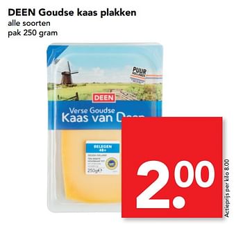 Aanbiedingen Goudse kaas plakken - Huismerk deen supermarkt - Geldig van 22/10/2017 tot 28/10/2017 bij Deen Supermarkten