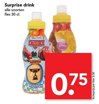 Aanbiedingen Surprise drink - Huismerk deen supermarkt - Geldig van 22/10/2017 tot 28/10/2017 bij Deen Supermarkten