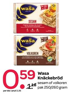 Aanbiedingen Wasa knäckebröd - Wasa - Geldig van 19/10/2017 tot 01/11/2017 bij Spar