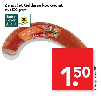 Aanbiedingen Zandvliet gelderse kookworst - Zandvliet - Geldig van 22/10/2017 tot 28/10/2017 bij Deen Supermarkten