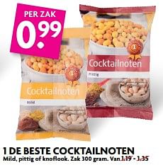 Aanbiedingen 1 de beste cocktailnoten - 1 de beste - Geldig van 22/10/2017 tot 28/10/2017 bij Deka Markt