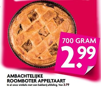 Aanbiedingen Ambachtelijke roomboter appeltaart - Huismerk - Deka Markt - Geldig van 22/10/2017 tot 28/10/2017 bij Deka Markt