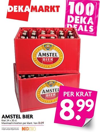 Aanbiedingen Amstel bier - Amstel - Geldig van 22/10/2017 tot 28/10/2017 bij Deka Markt