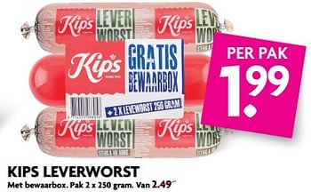 Aanbiedingen Kips leverworst - Kips - Geldig van 22/10/2017 tot 28/10/2017 bij Deka Markt