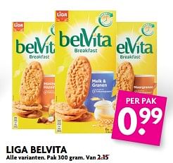 Aanbiedingen Liga belvita - Belvita - Geldig van 22/10/2017 tot 28/10/2017 bij Deka Markt