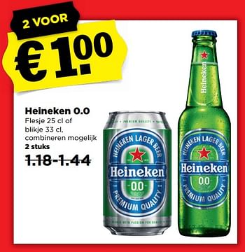 Aanbiedingen Heineken 0.0 - Heineken - Geldig van 22/10/2017 tot 28/10/2017 bij Plus
