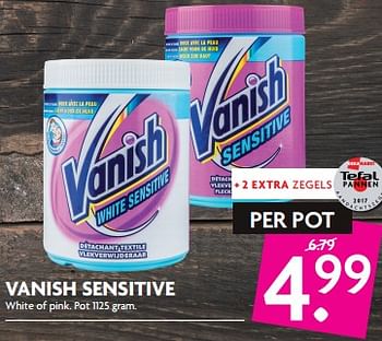 Aanbiedingen Vanish sensitive - Vanish - Geldig van 22/10/2017 tot 28/10/2017 bij Deka Markt