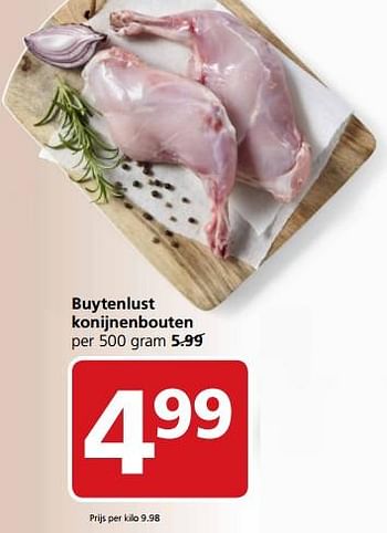 Aanbiedingen Buytenlust konijnenbouten - Huismerk - Jan Linders - Geldig van 23/10/2017 tot 29/10/2017 bij Jan Linders