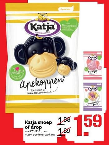 Aanbiedingen Katja snoep of drop - Katja - Geldig van 23/10/2017 tot 29/10/2017 bij Coop