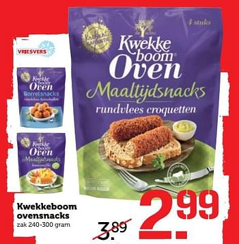 Aanbiedingen Kwekkeboom ovensnacks - KWEKKEBOOM - Geldig van 23/10/2017 tot 29/10/2017 bij Coop