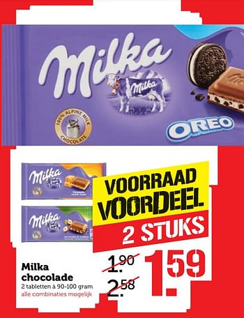 Aanbiedingen Milka chocolade - Milka - Geldig van 23/10/2017 tot 29/10/2017 bij Coop