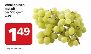 Aanbiedingen Witte druiven met pit - Huismerk - Jan Linders - Geldig van 23/10/2017 tot 29/10/2017 bij Jan Linders
