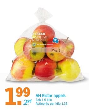 Aanbiedingen Ah elstar appels - Huismerk - Albert Heijn - Geldig van 23/10/2017 tot 29/10/2017 bij Albert Heijn